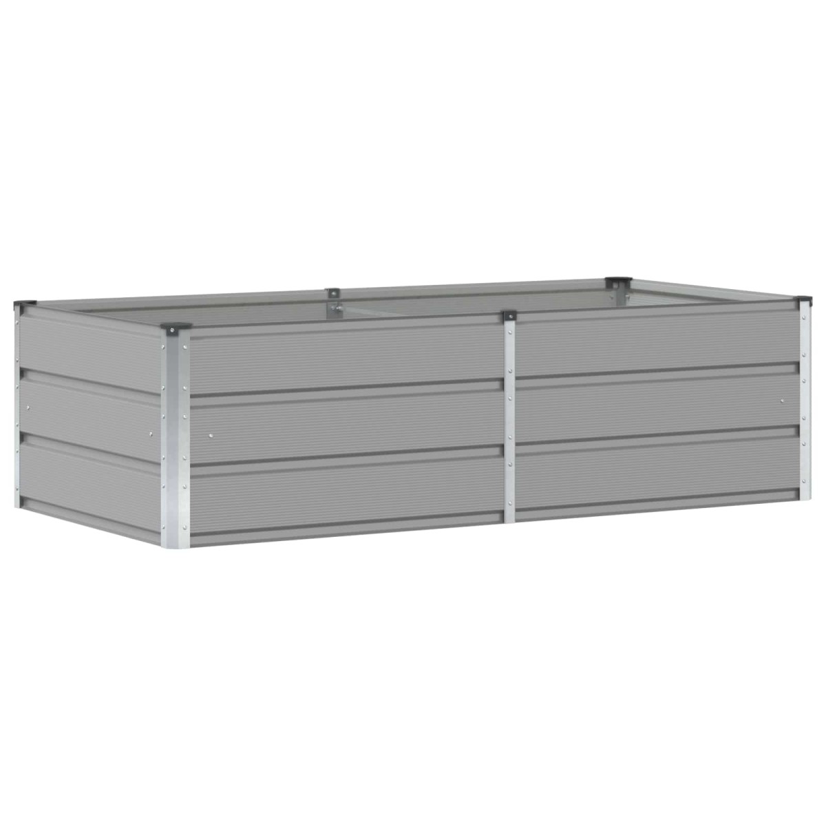 vidaXL Γλάστρα Ανοιχτό γκρι 160 x 80 x 45 cm Ατσάλι
