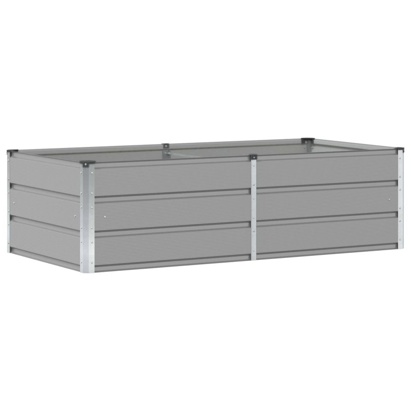 vidaXL Γλάστρα Ανοιχτό γκρι 160 x 80 x 45 cm Ατσάλι