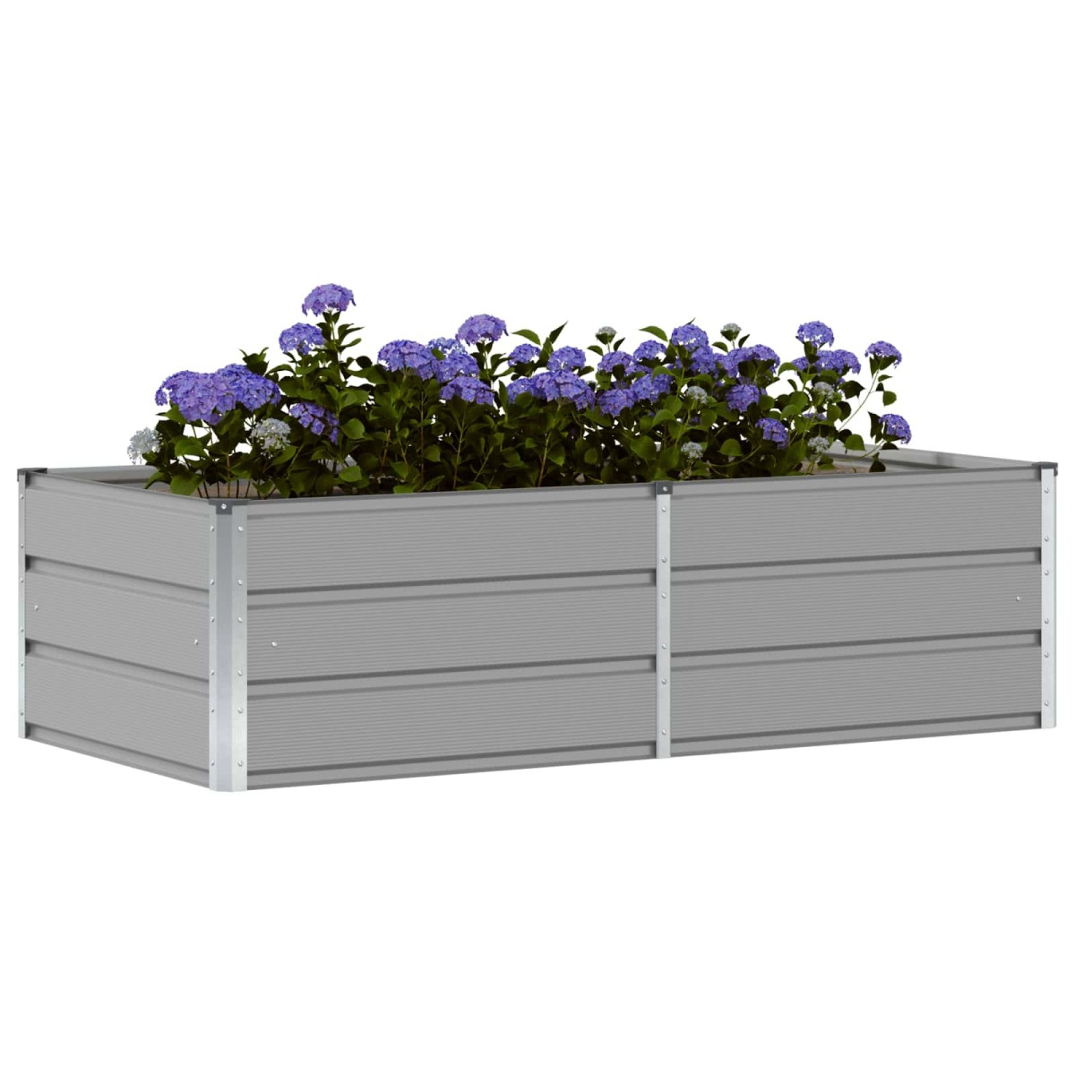 vidaXL Γλάστρα Ανοιχτό γκρι 160 x 80 x 45 cm Ατσάλι