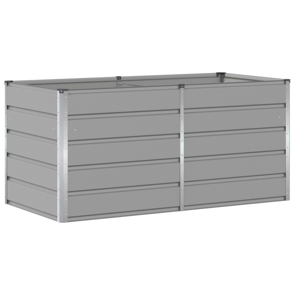 vidaXL Γλάστρα Ανοιχτό γκρι 160 x 80 x 75 cm Ατσάλι