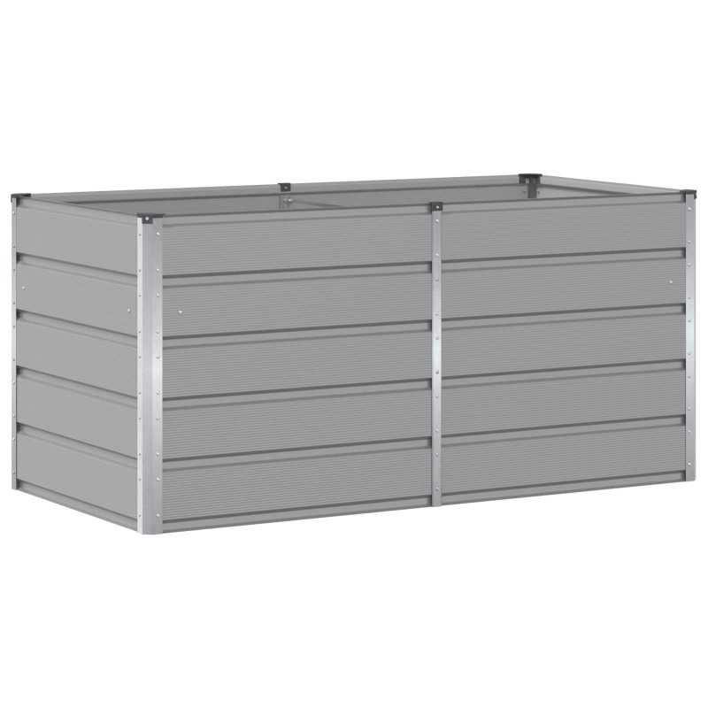 vidaXL Γλάστρα Ανοιχτό γκρι 160 x 80 x 75 cm Ατσάλι