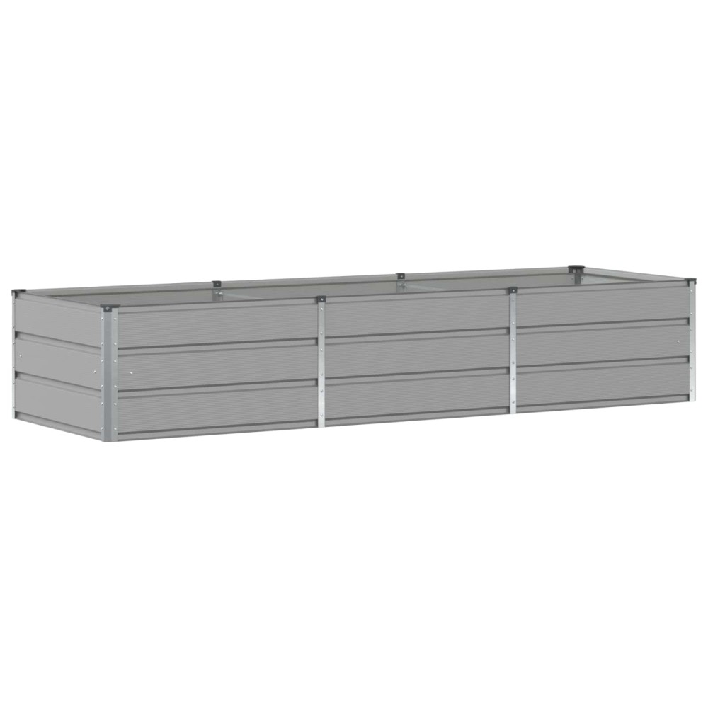 vidaXL Γλάστρα Ανοιχτό γκρι 240 x 80 x 45 cm Ατσάλι