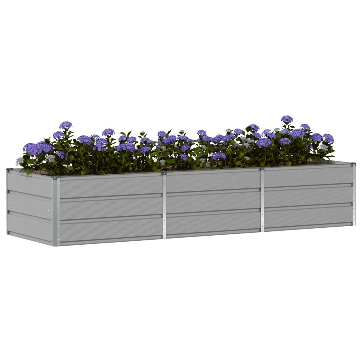 vidaXL Γλάστρα Ανοιχτό γκρι 240 x 80 x 45 cm Ατσάλι