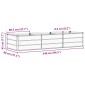 vidaXL Γλάστρα Ανοιχτό γκρι 240 x 80 x 45 cm Ατσάλι