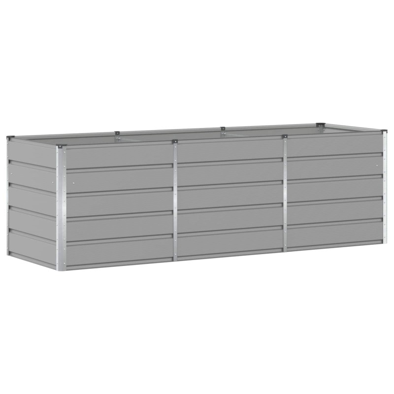 vidaXL Γλάστρα Ανοιχτό γκρι 240 x 80 x 75 εκ. Ατσάλι