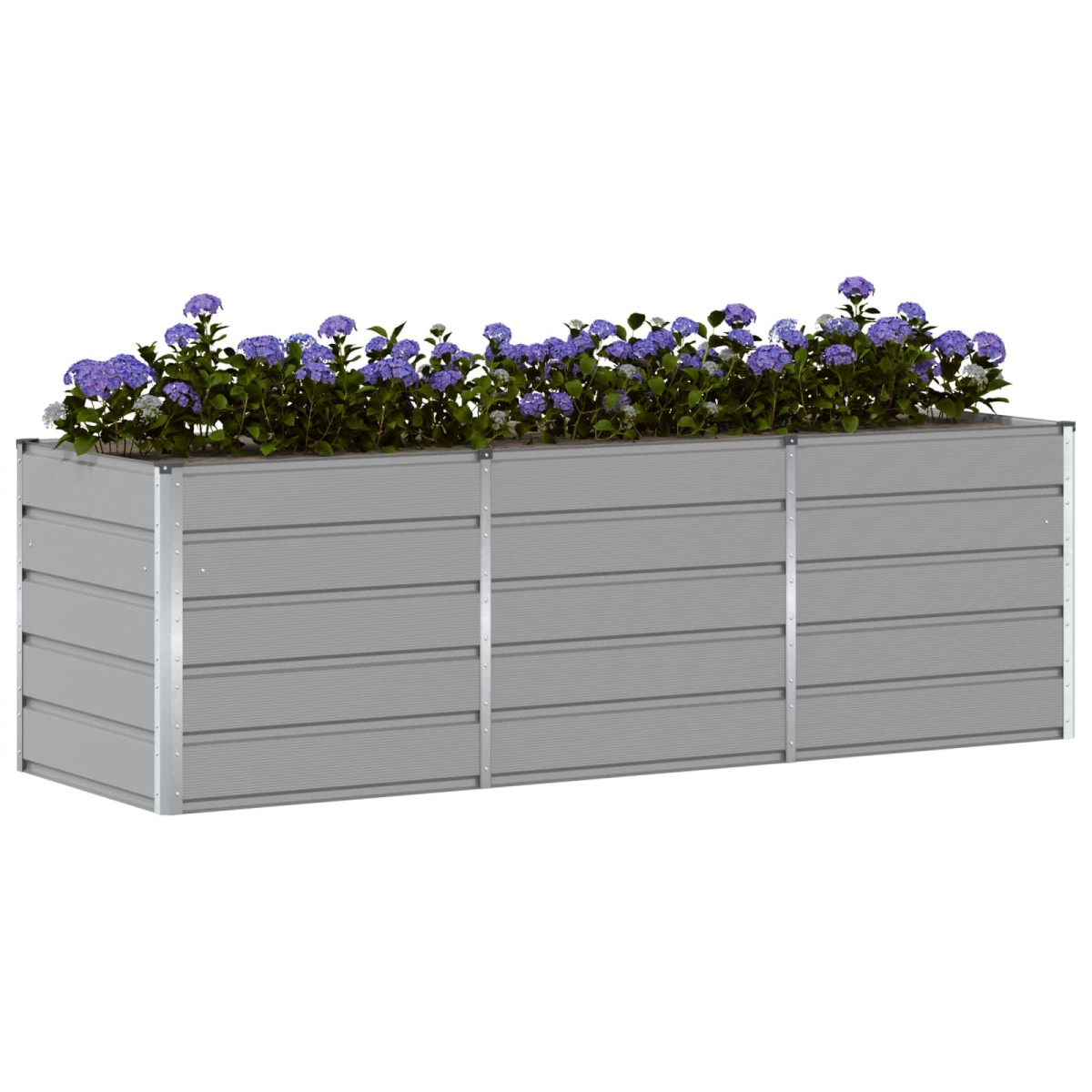 vidaXL Γλάστρα Ανοιχτό γκρι 240 x 80 x 75 εκ. Ατσάλι
