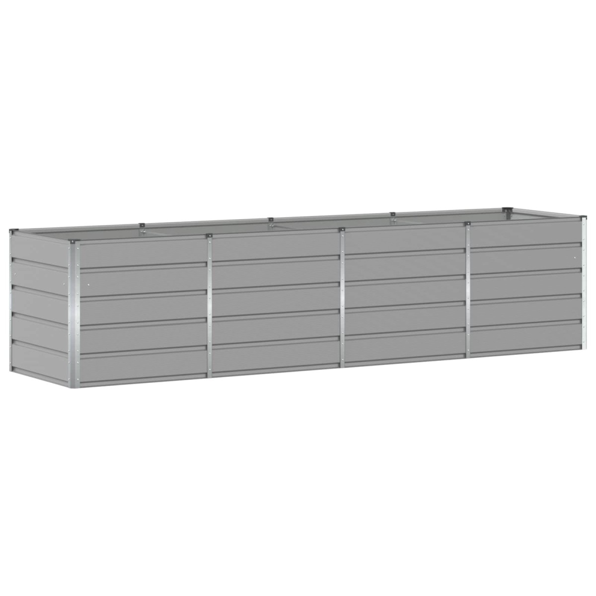 vidaXL Γλάστρα Ανοιχτό γκρι 320 x 80 x 75 εκ. Ατσάλι