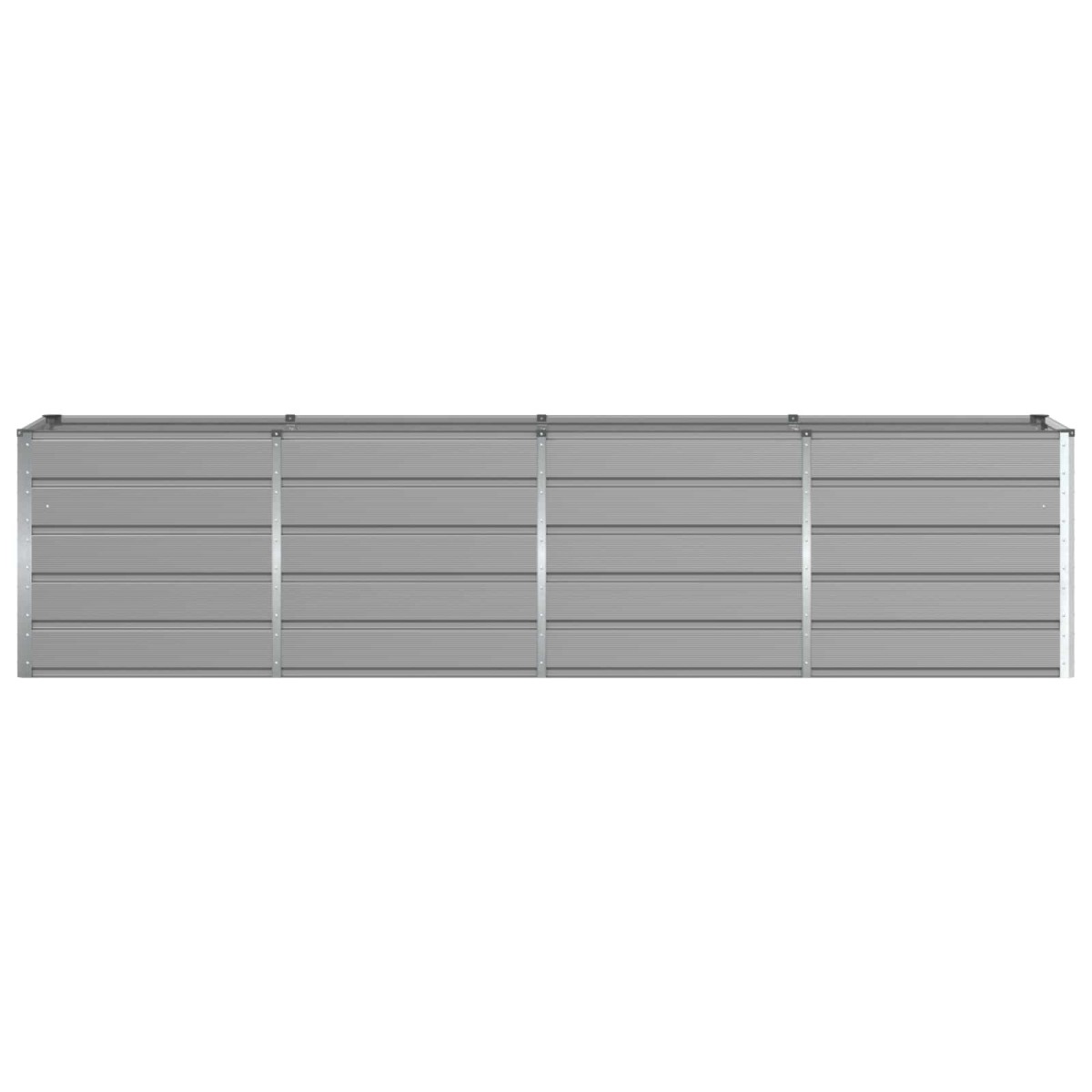 vidaXL Γλάστρα Ανοιχτό γκρι 320 x 80 x 75 εκ. Ατσάλι