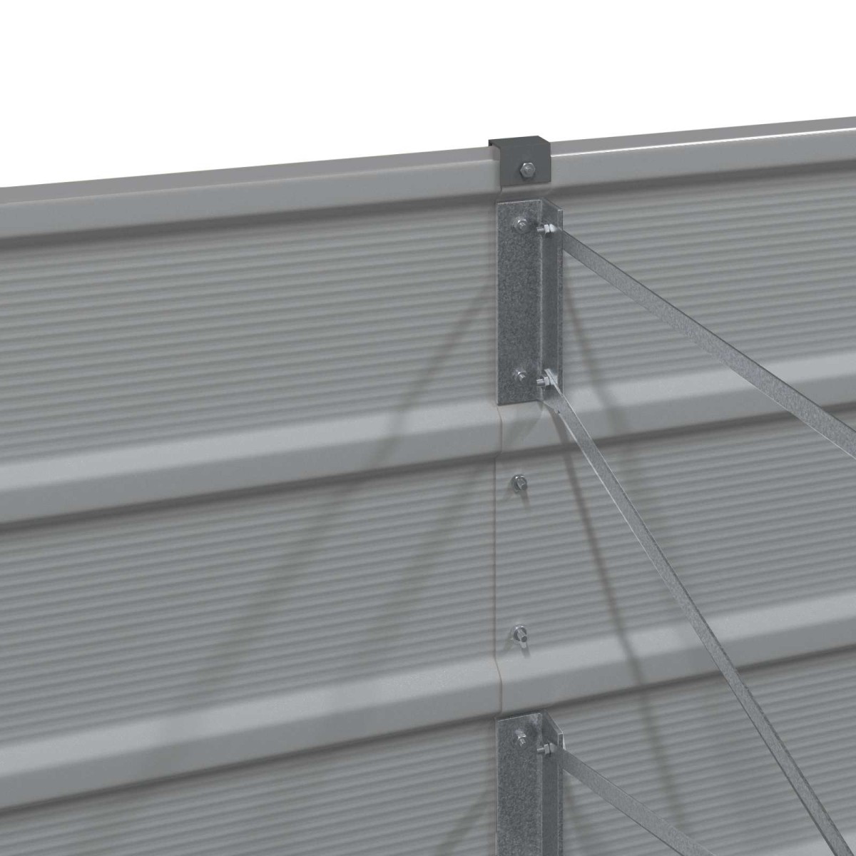 vidaXL Γλάστρα Ανοιχτό γκρι 320 x 80 x 75 εκ. Ατσάλι