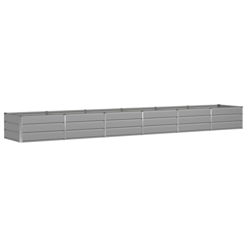 vidaXL Γλάστρα Ανοιχτό γκρι 480 x 80 x 45 cm Ατσάλι