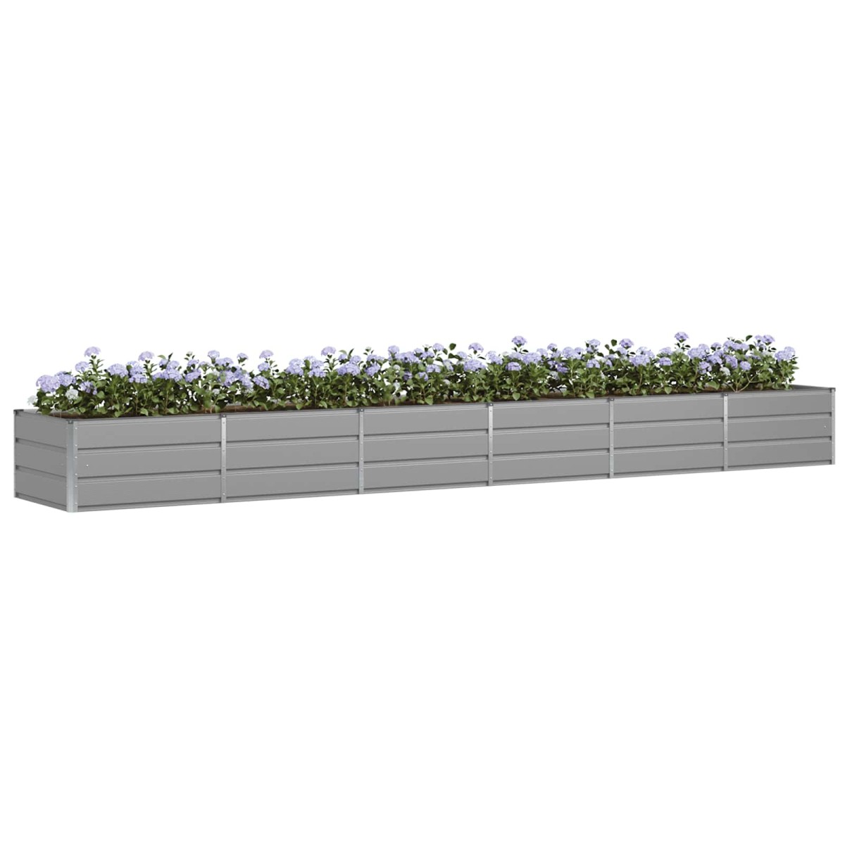 vidaXL Γλάστρα Ανοιχτό γκρι 480 x 80 x 45 cm Ατσάλι