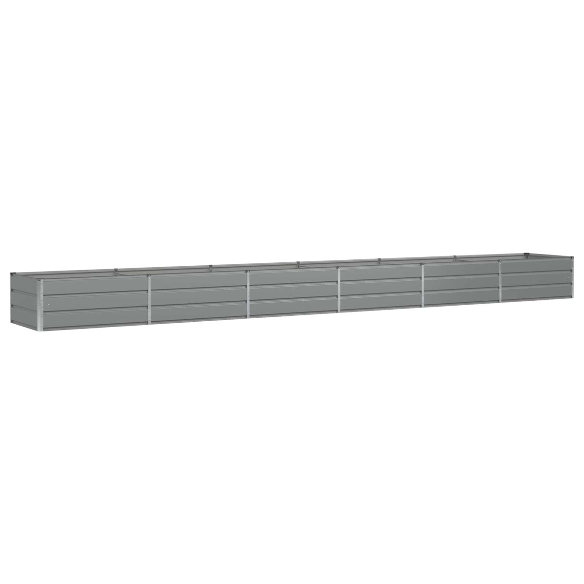 vidaXL Γλάστρα Ανοιχτό γκρι 600 x 80 x 45 cm Ατσάλι