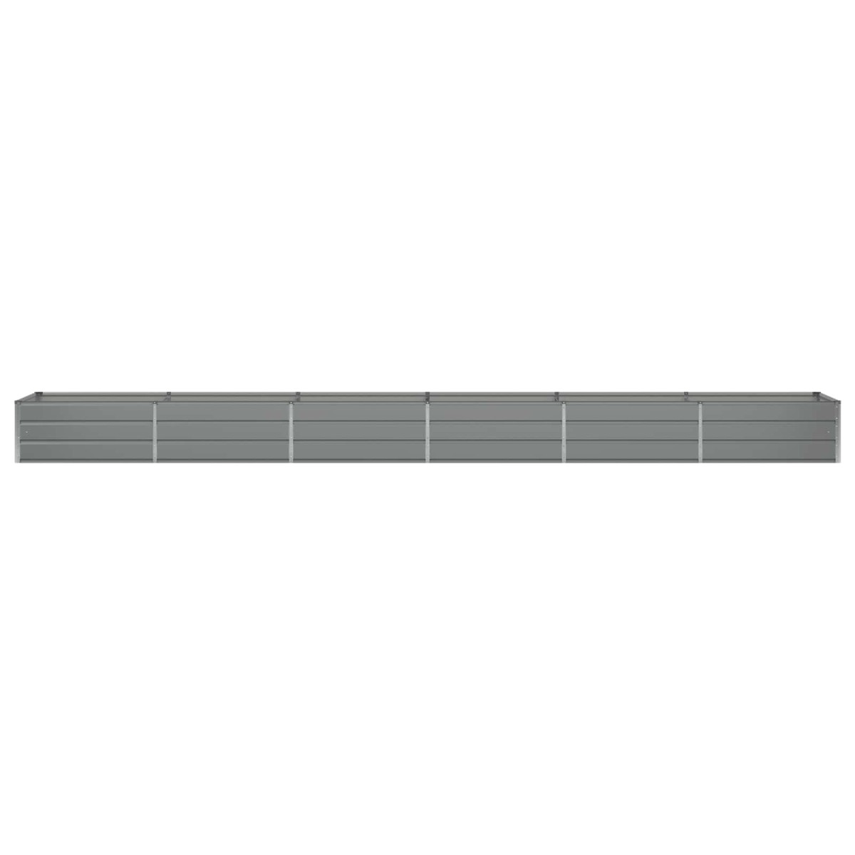 vidaXL Γλάστρα Ανοιχτό γκρι 600 x 80 x 45 cm Ατσάλι