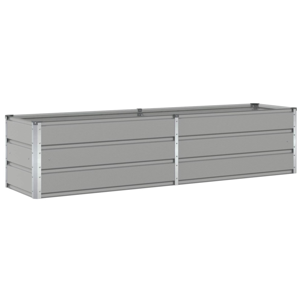 vidaXL Γλάστρα Ανοιχτό γκρι 195 x 50 x 45 εκ Επικαλυμμένος Χάλυβας