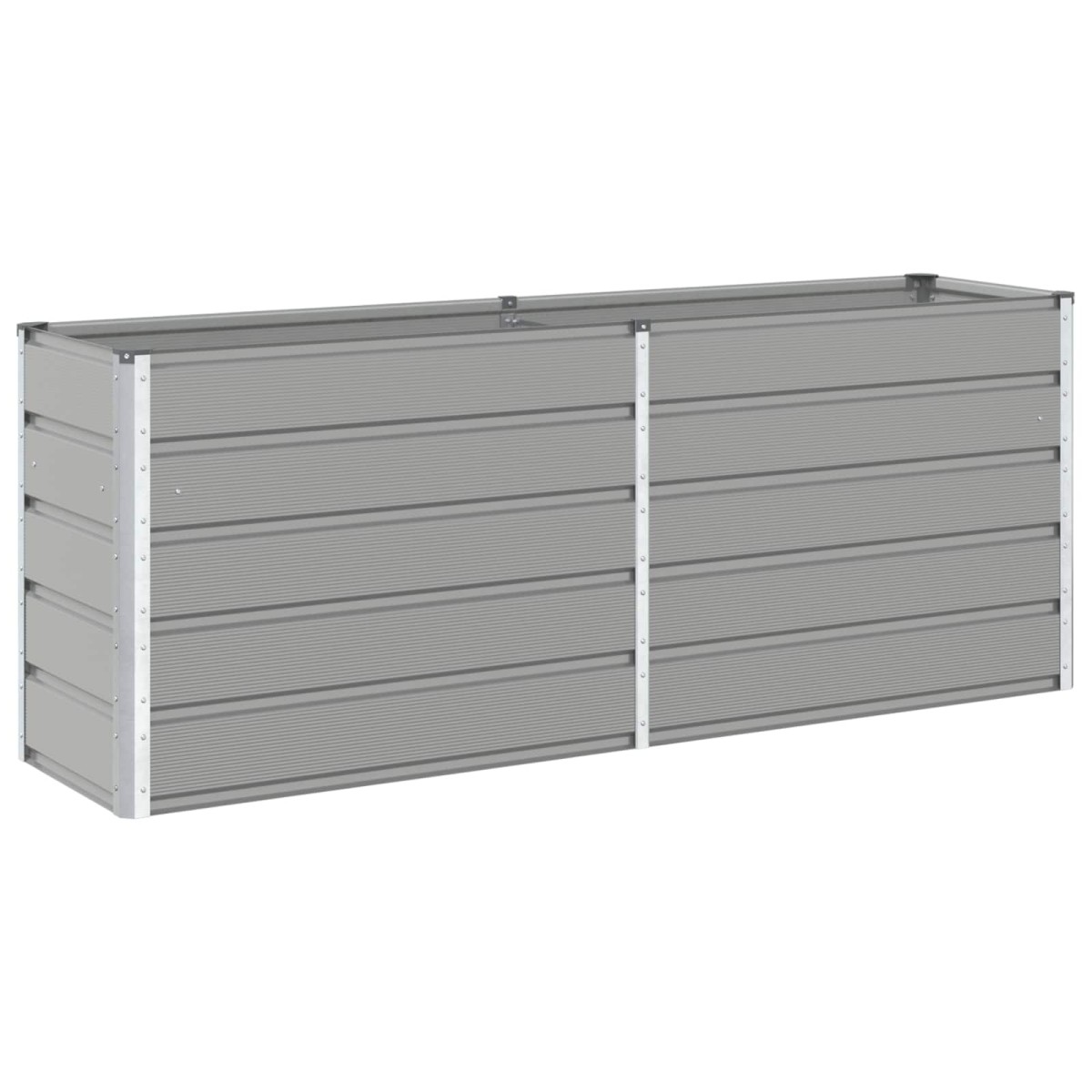 vidaXL Γλάστρα Ανοιχτό γκρι 195 x 50 x 75 εκ Επικαλυμμένος Χάλυβας