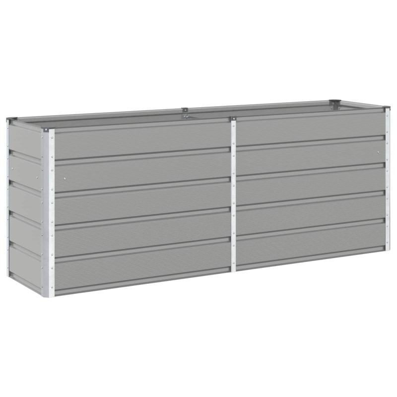 vidaXL Γλάστρα Ανοιχτό γκρι 195 x 50 x 75 εκ Επικαλυμμένος Χάλυβας