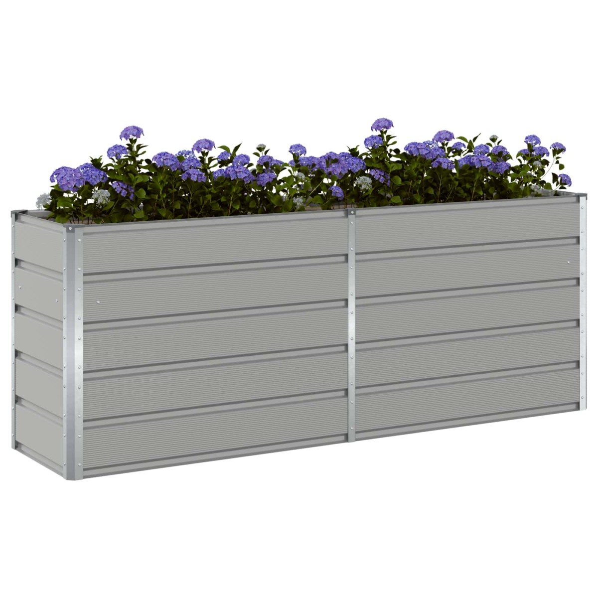 vidaXL Γλάστρα Ανοιχτό γκρι 195 x 50 x 75 εκ Επικαλυμμένος Χάλυβας