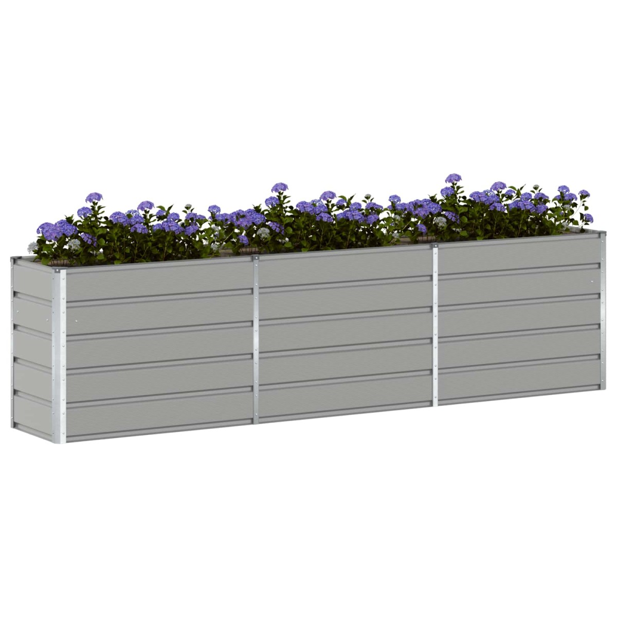 vidaXL Γλάστρα Ανοιχτό γκρι 290 x 50 x 75 εκ Επικαλυμμένος Χάλυβας