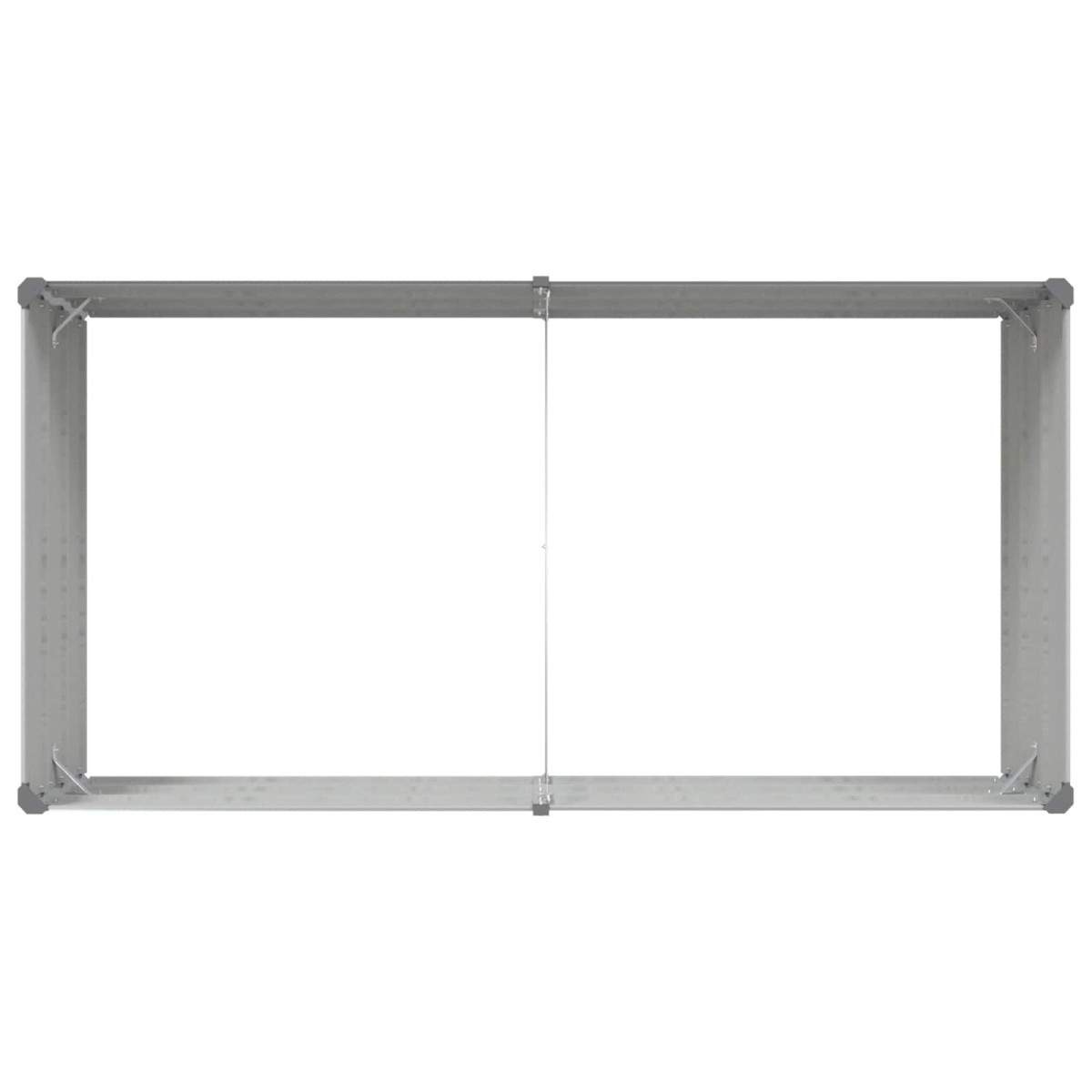 vidaXL Γλάστρα Ανοιχτό γκρι 195 x 100 x 45 εκ Επικαλυμμένος Χάλυβας