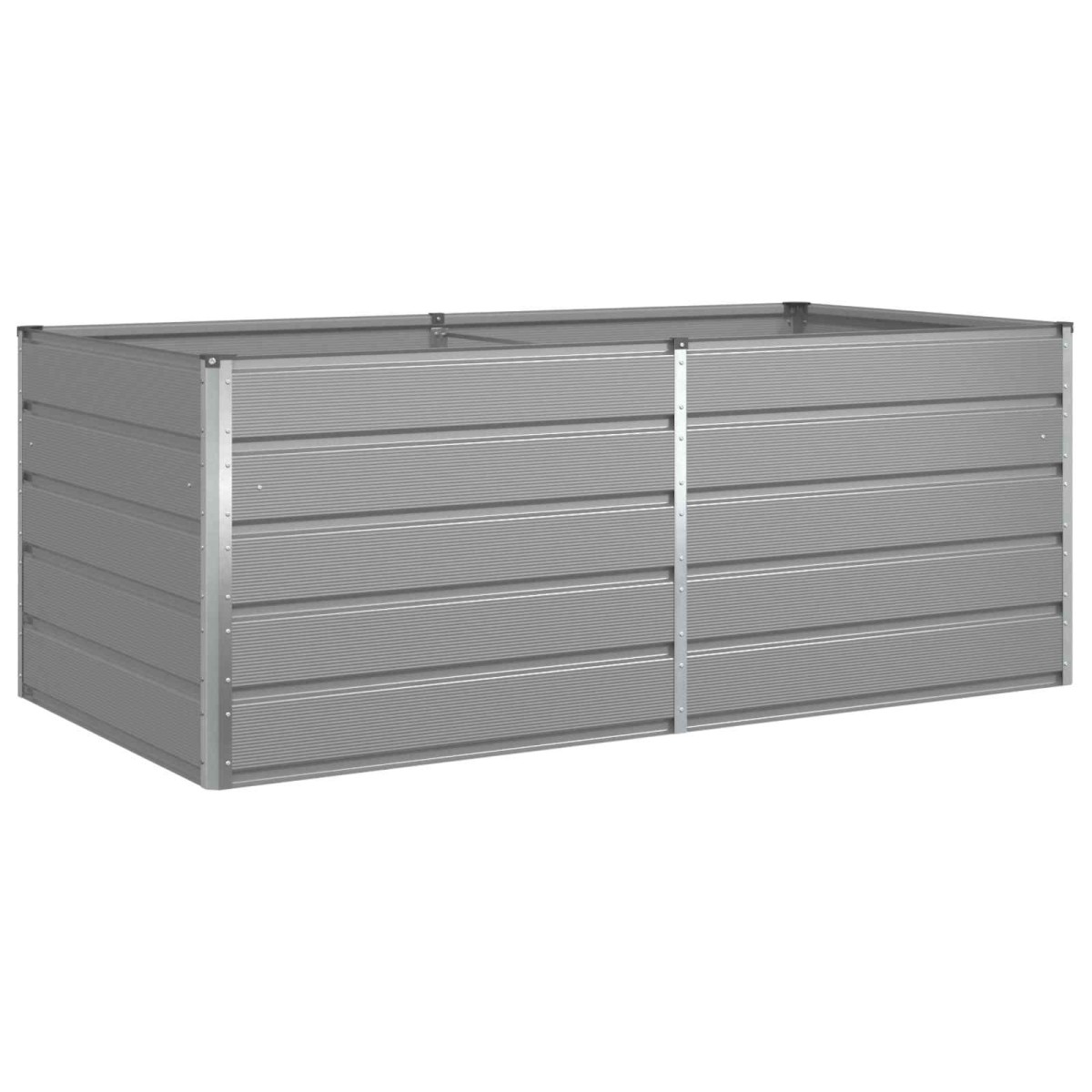 vidaXL Γλάστρα Ανοιχτό γκρι 195 x 100 x 75 εκ Επικαλυμμένος Χάλυβας