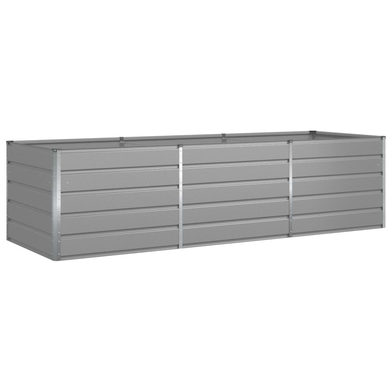 vidaXL Γλάστρα Ανοιχτό γκρι 290 x 100 x 75 εκ Επικαλυμμένος Χάλυβας