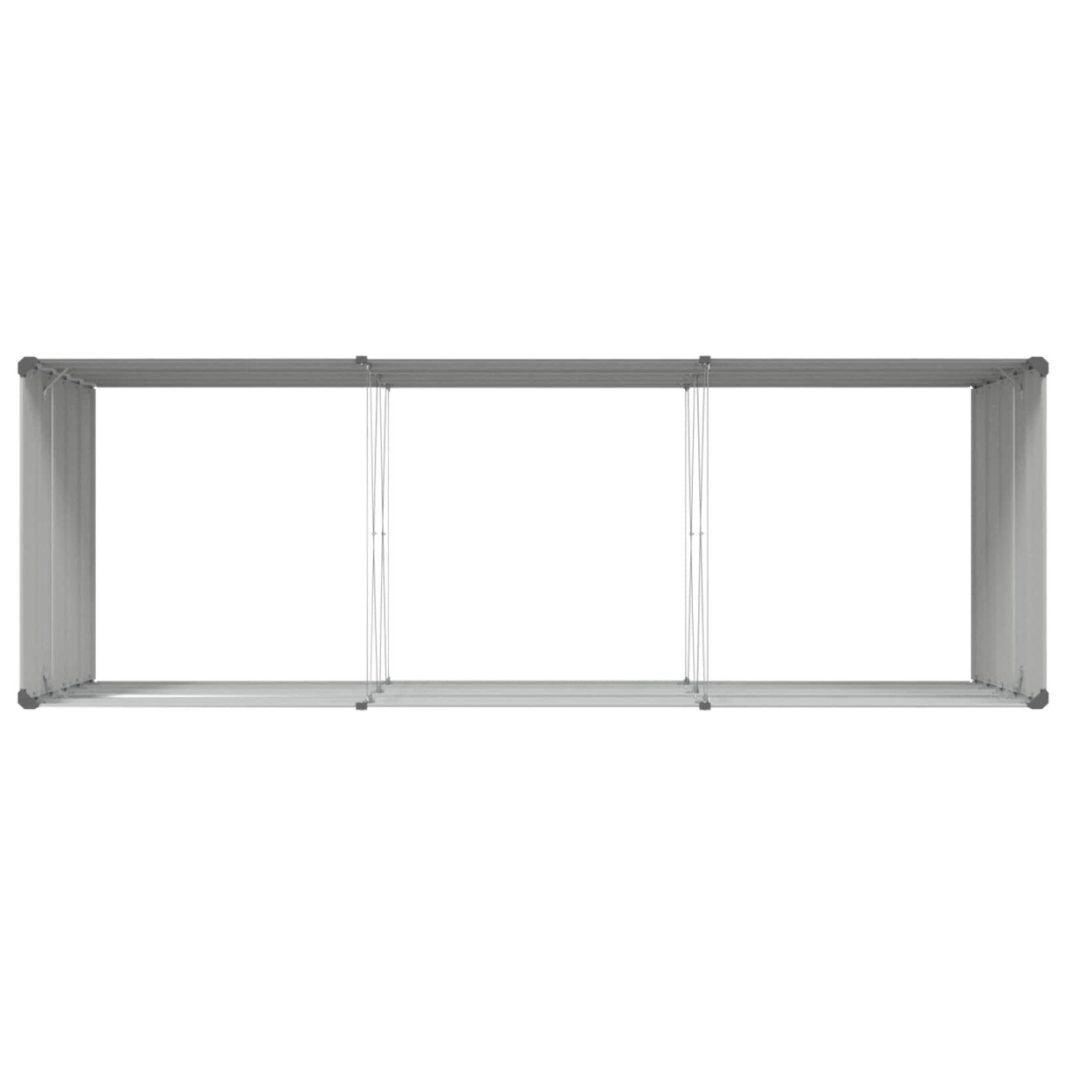 vidaXL Γλάστρα Ανοιχτό γκρι 290 x 100 x 75 εκ Επικαλυμμένος Χάλυβας