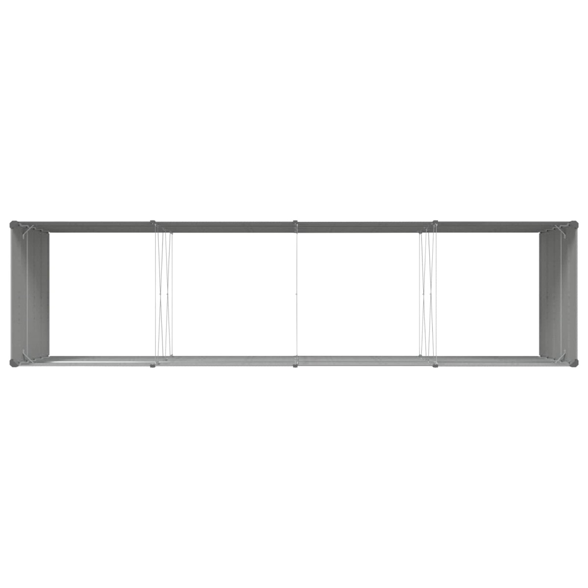 vidaXL Γλάστρα Ανοιχτό γκρι 385 x 100 x 75 εκ Επικαλυμμένος Χάλυβας