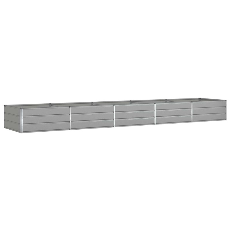 vidaXL Γλάστρα Ανοιχτό γκρι 480 x 100 x 45 εκ Επικαλυμμένος Χάλυβας