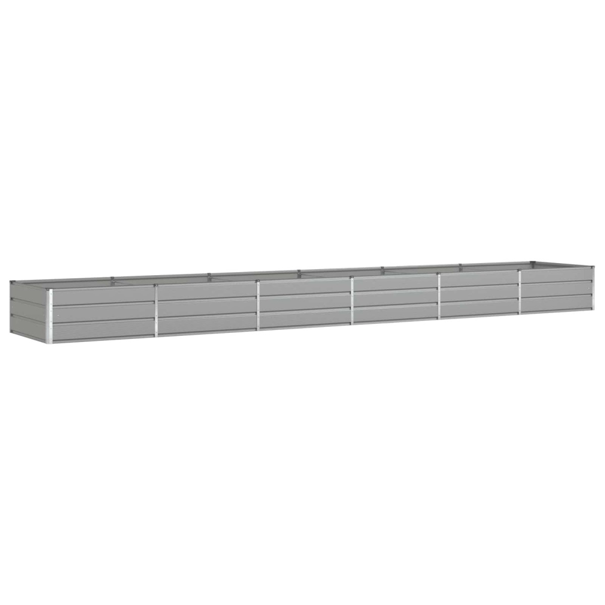 vidaXL Γλάστρα Ανοιχτό γκρι 580 x 100 x 45 εκ Επικαλυμμένος Χάλυβας