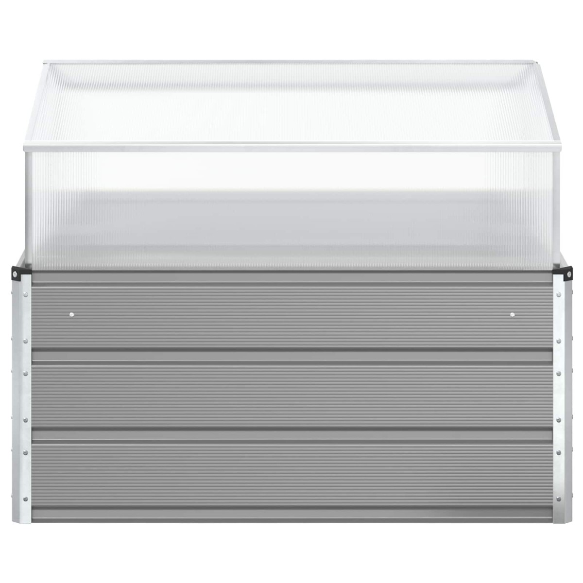 vidaXL Γλάστρα Ανοιχτό γκρι 100 x 100 x 77 cm Επικαλυμμένος Χάλυβας