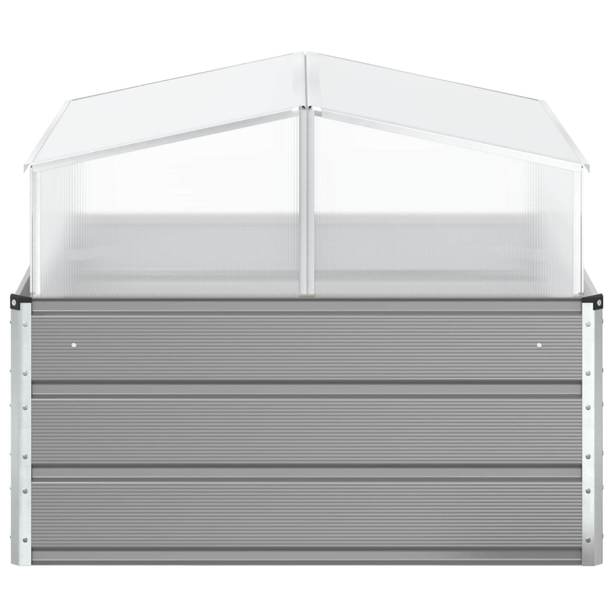 vidaXL Γλάστρα Ανοιχτό γκρι 100 x 100 x 77 cm Επικαλυμμένος Χάλυβας