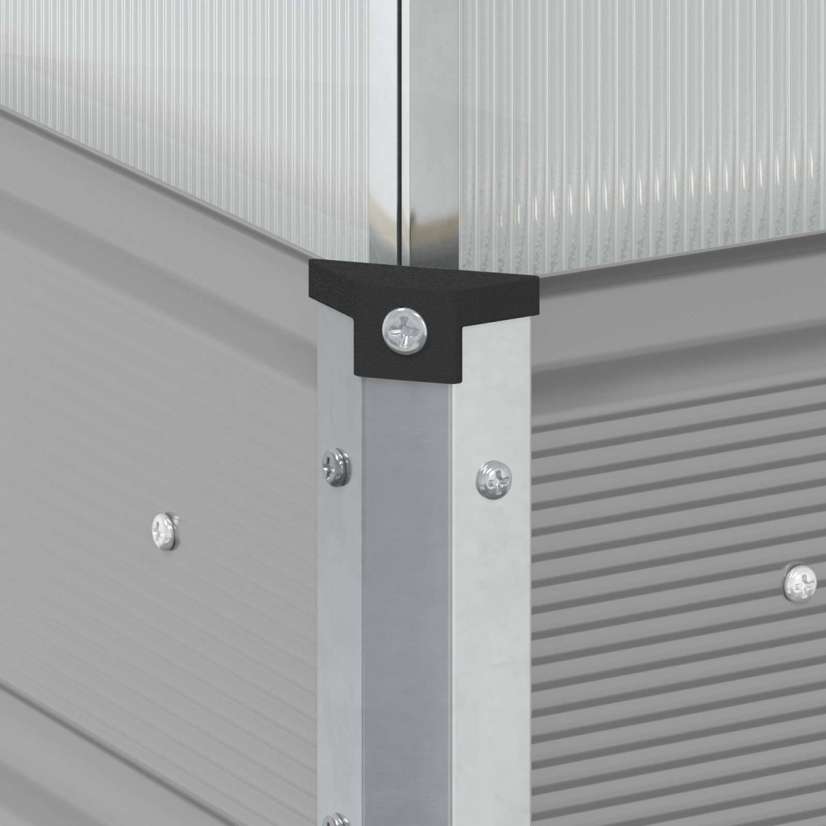 vidaXL Γλάστρα Ανοιχτό γκρι 100 x 100 x 77 cm Επικαλυμμένος Χάλυβας