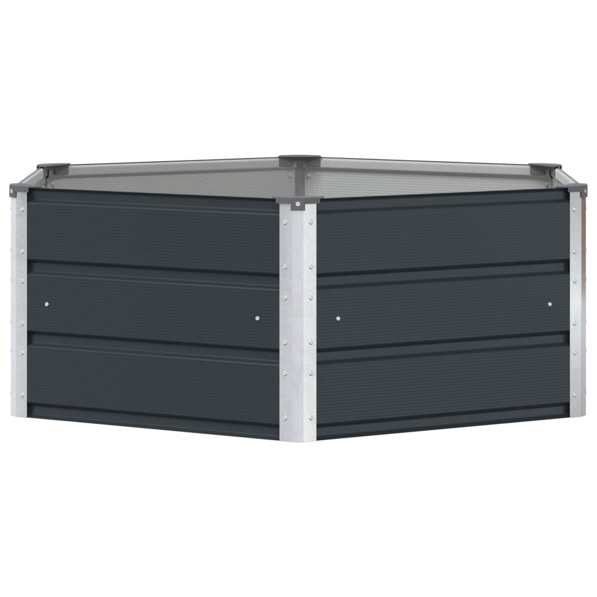 vidaXL Γλάστρα Ανθρακί 129 x 129 x 45 cm Ατσάλι