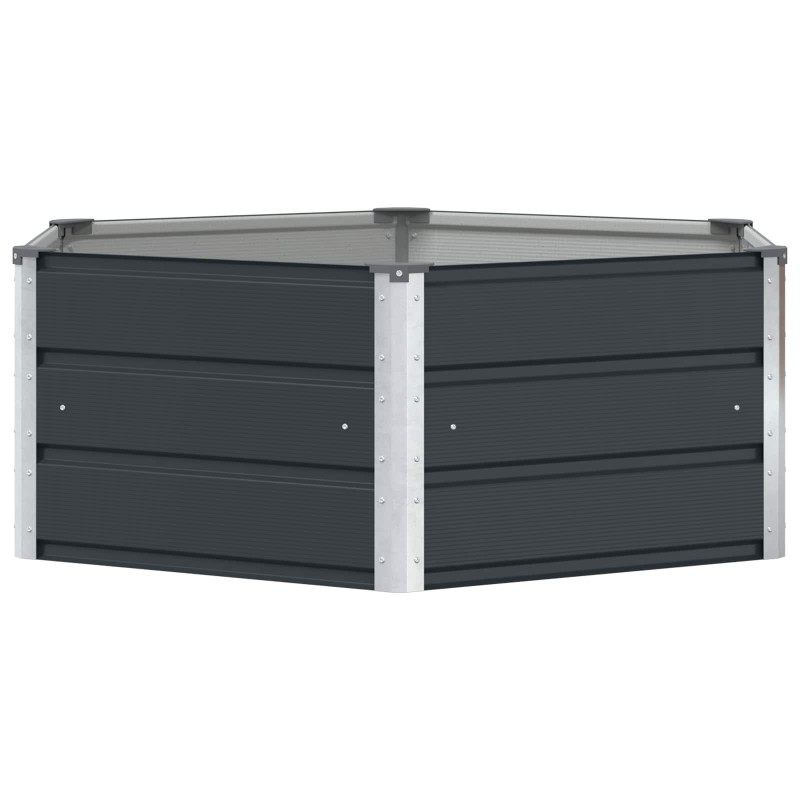 vidaXL Γλάστρα Ανθρακί 129 x 129 x 45 cm Ατσάλι