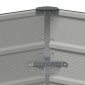 vidaXL Γλάστρα Ανθρακί 129 x 129 x 45 cm Ατσάλι
