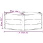 vidaXL Γλάστρα Ανθρακί 129 x 129 x 45 cm Ατσάλι