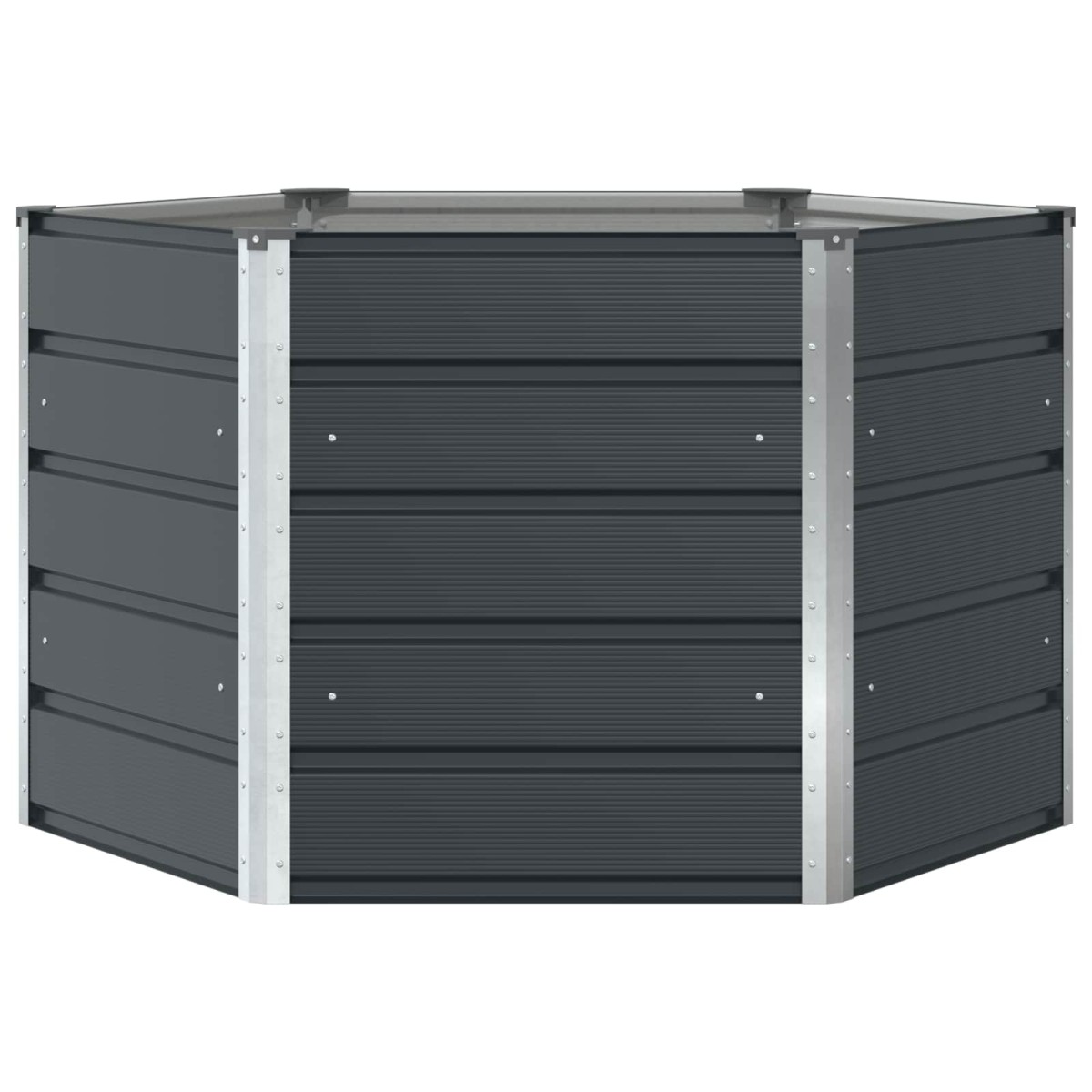 vidaXL Γλάστρα Ανθρακί 129 x 129 x 75 εκ Ατσάλι
