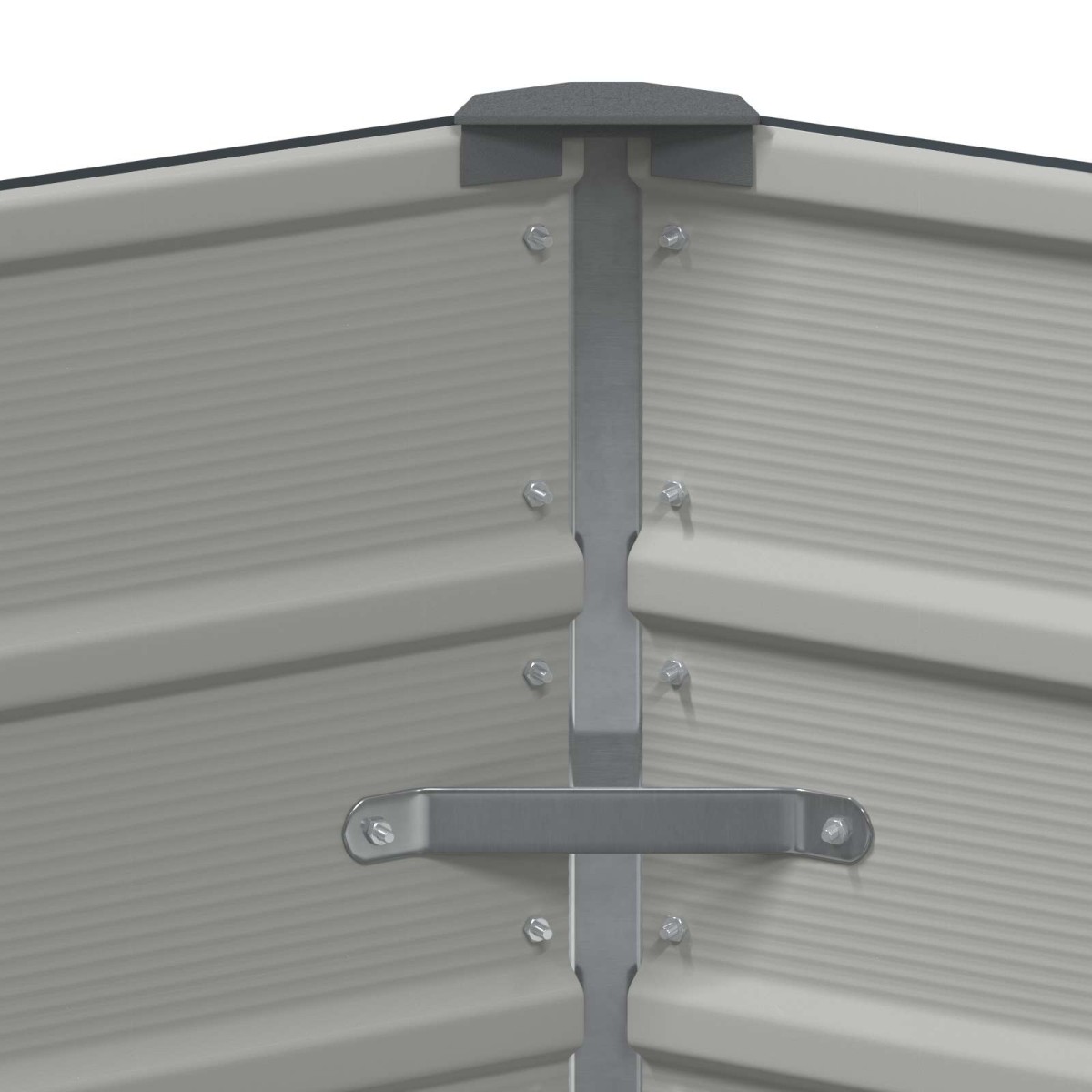 vidaXL Γλάστρα Ανθρακί 129 x 129 x 75 εκ Ατσάλι