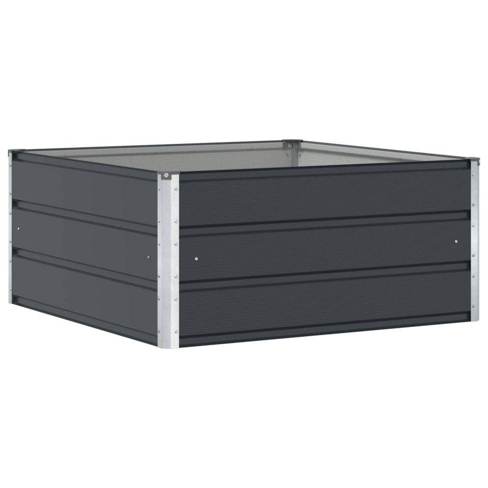 vidaXL Γλάστρα Ανθρακί 100 x 100 x 45 cm Ατσάλι