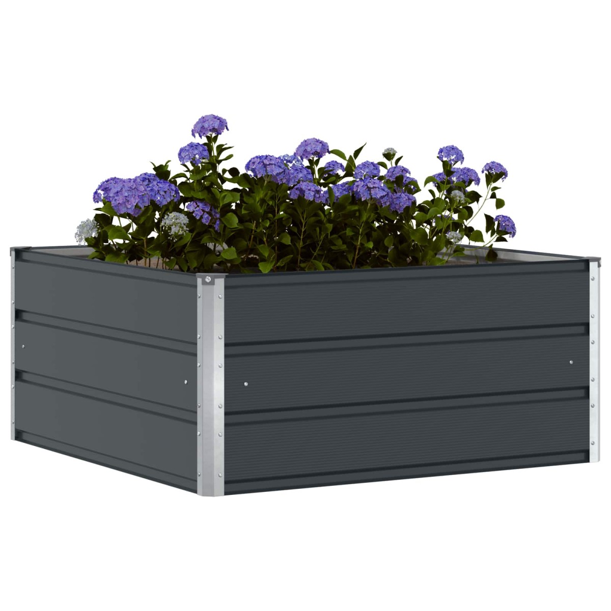 vidaXL Γλάστρα Ανθρακί 100 x 100 x 45 cm Ατσάλι