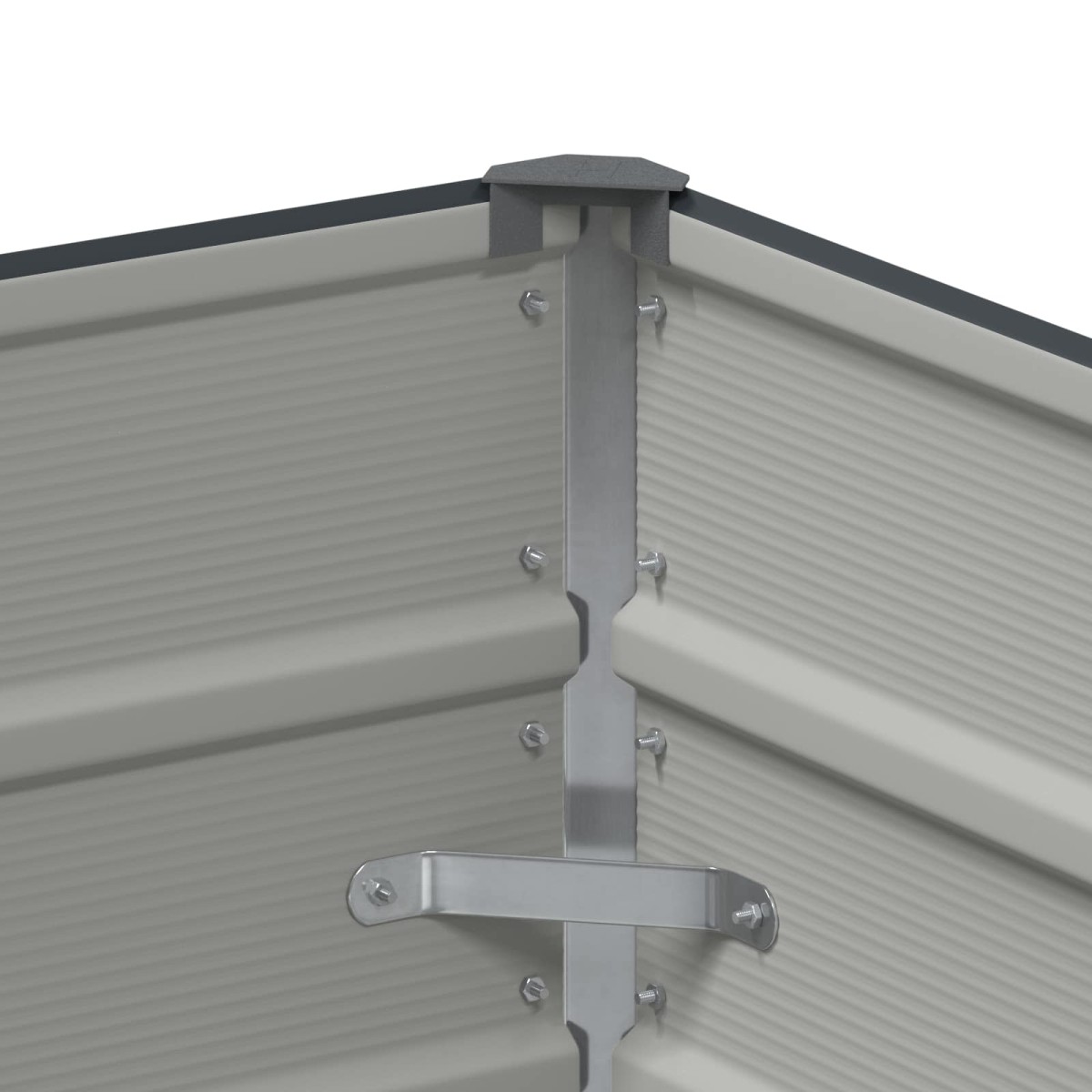 vidaXL Γλάστρα Ανθρακί 100 x 100 x 75 εκ Ατσάλι