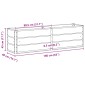 vidaXL Γλάστρα Ανθρακί 160 x 40 x 45 cm Ατσάλι