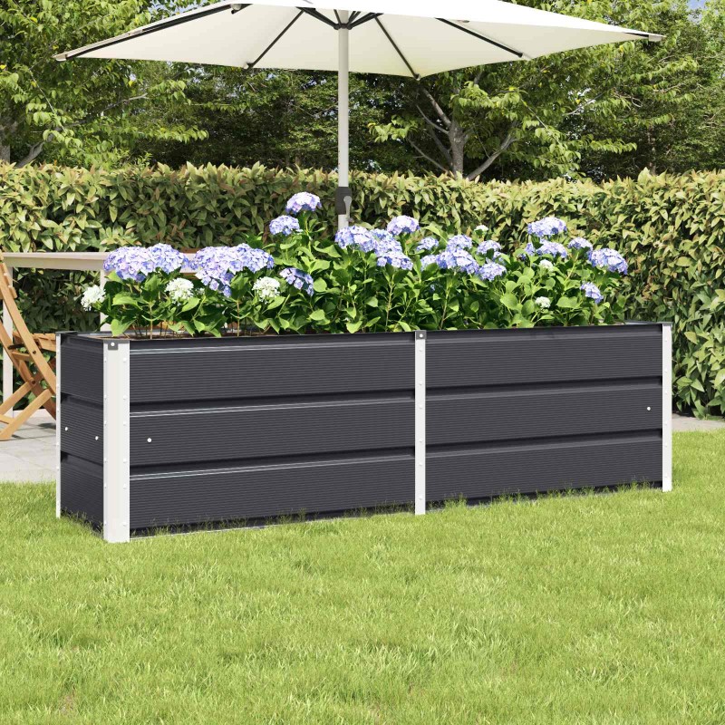 vidaXL Γλάστρα Ανθρακί 160 x 40 x 45 cm Ατσάλι