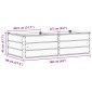 vidaXL Γλάστρα Ανθρακί 160 x 80 x 45 cm Ατσάλι