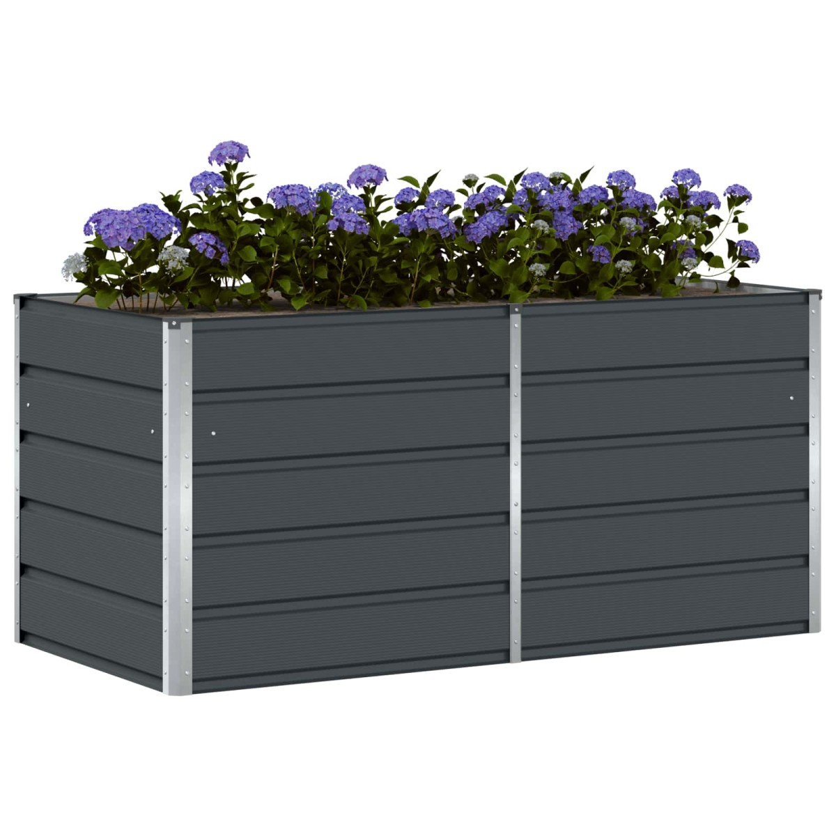 vidaXL Γλάστρα Ανθρακί 160 x 80 x 75 cm Ατσάλι