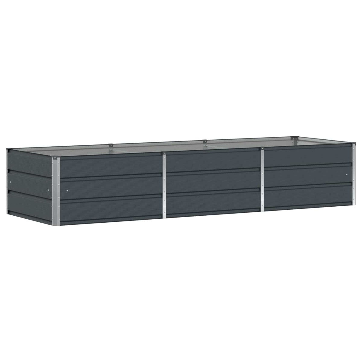 vidaXL Γλάστρα Ανθρακί 240 x 80 x 45 cm Ατσάλι