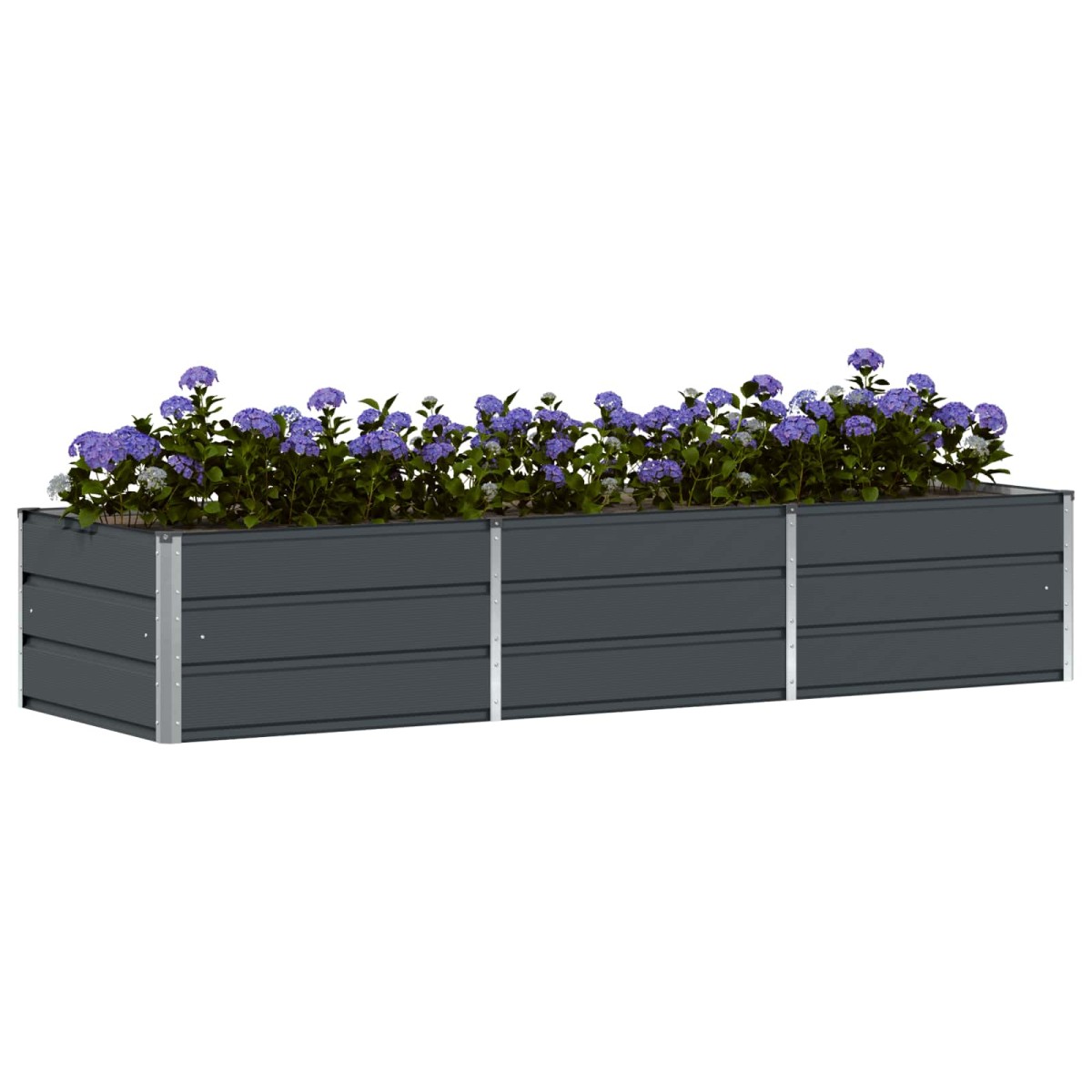 vidaXL Γλάστρα Ανθρακί 240 x 80 x 45 cm Ατσάλι