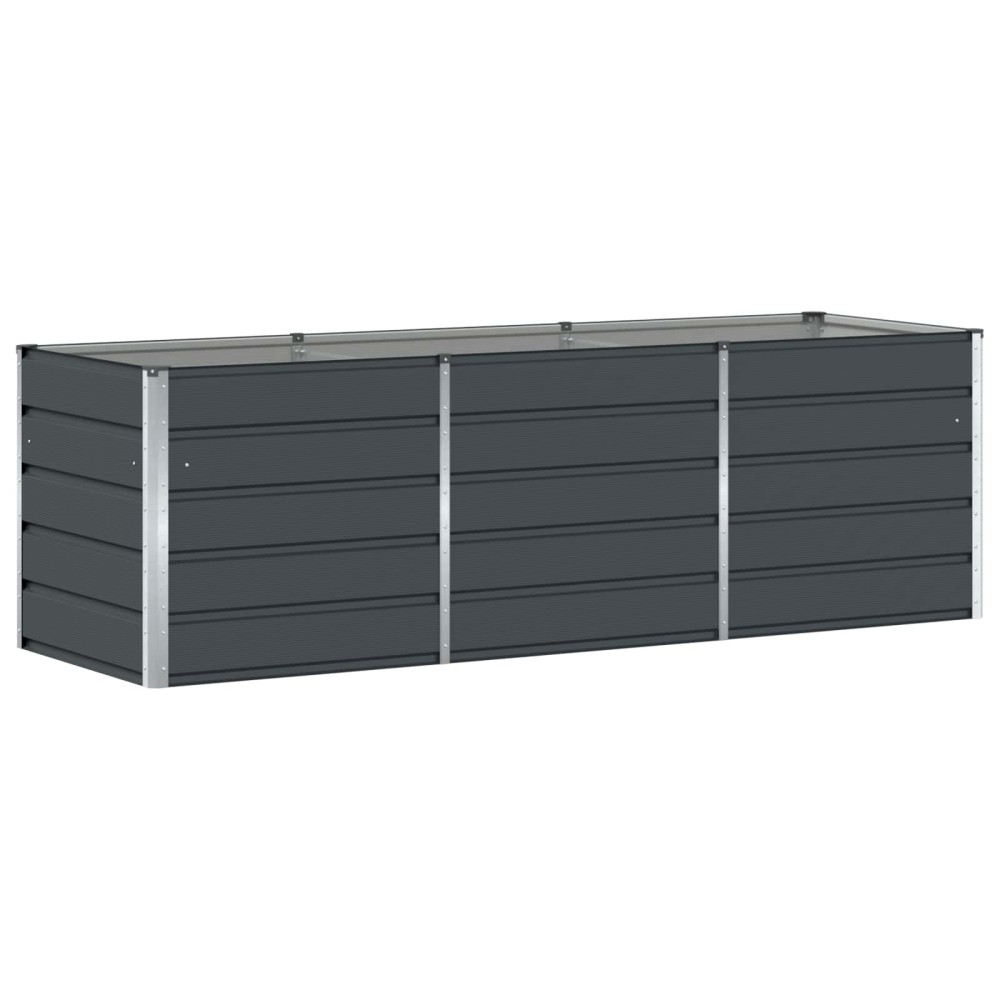 vidaXL Γλάστρα Ανθρακί 240 x 80 x 75 εκ. Ατσάλι
