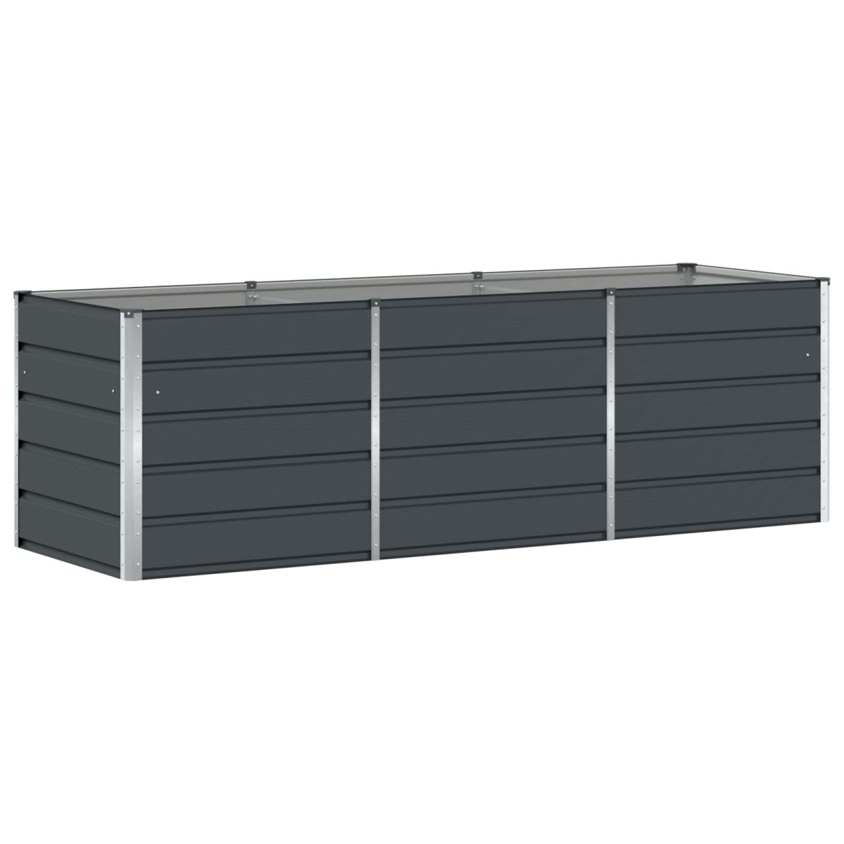 vidaXL Γλάστρα Ανθρακί 240 x 80 x 75 εκ. Ατσάλι