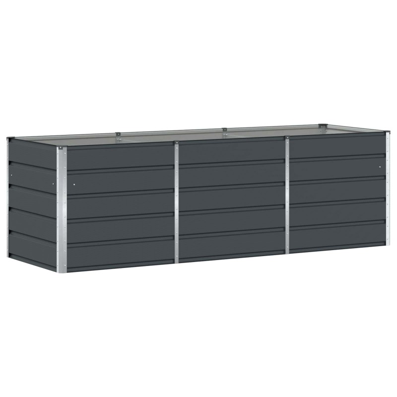 vidaXL Γλάστρα Ανθρακί 240 x 80 x 75 εκ. Ατσάλι